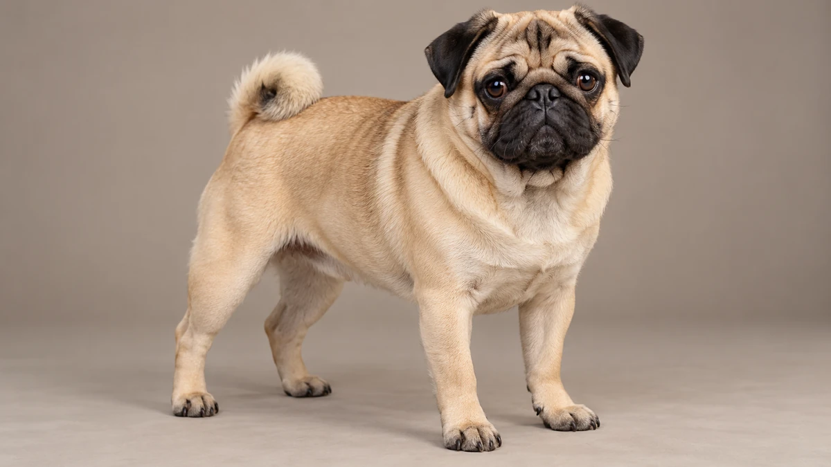 Pug köpek — fawn + siyah maske (klasik) renk