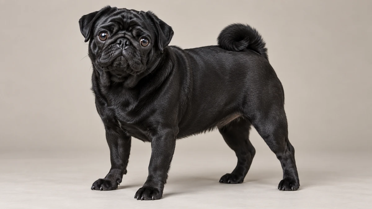 Pug köpek — siyah renk